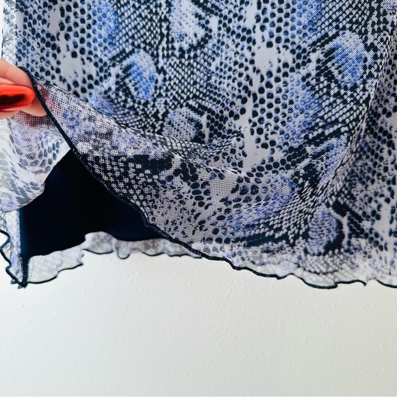 Primark Snake Skin Animal print elastic mini micro skirt Y2K - Picture 6 of 10